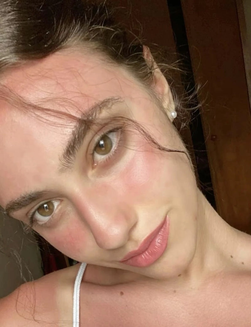 Glowing skin close-up selfie