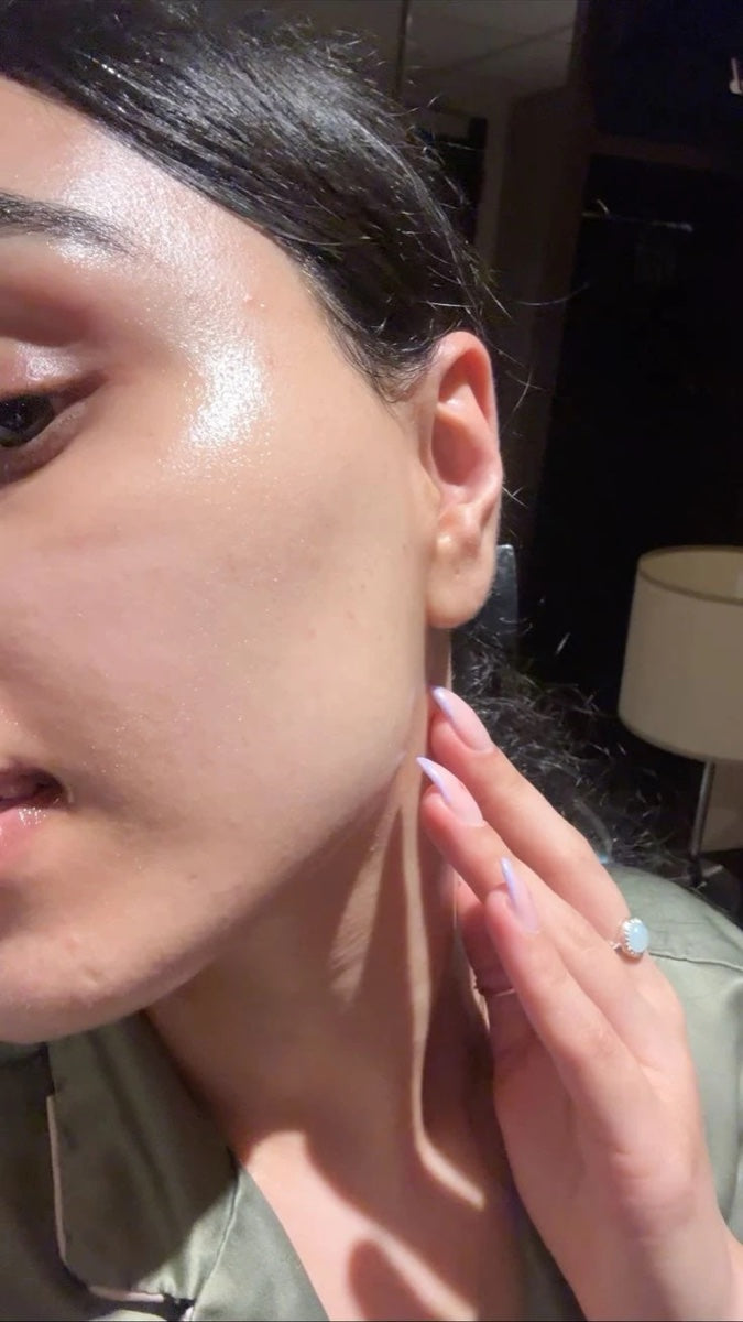 Smooth glowing skin close-up