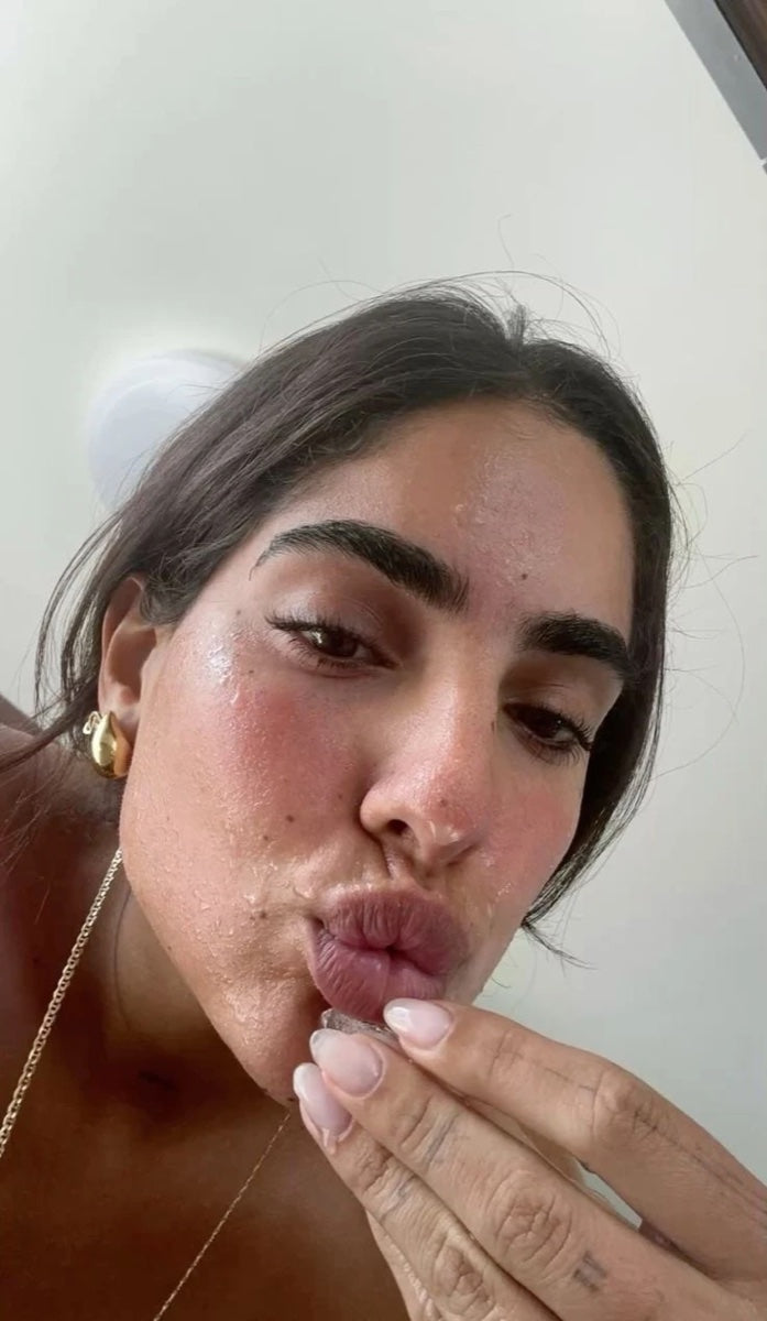 Dewy hydrated skin close-up